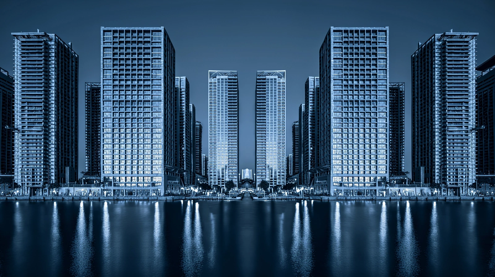 Cityscape Buenos Aires night